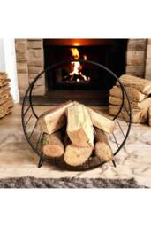 KDMD Black Fireside Metal Log Holder 47cm - thumbnail 5