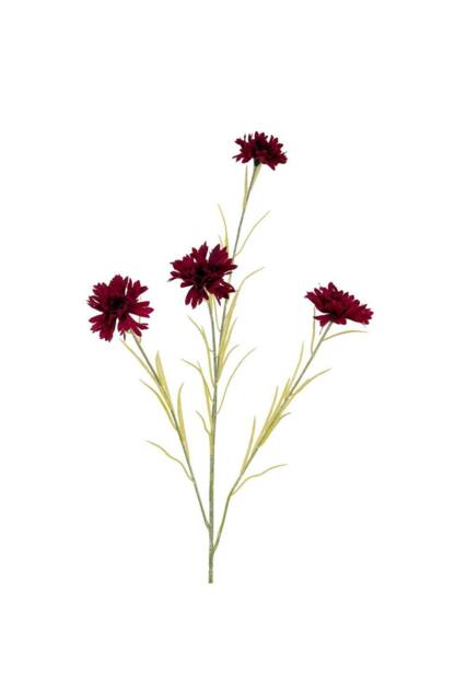 KDMD Burgundy Cornflower Stem - Realistic Artificial Flower for Decor - image 1