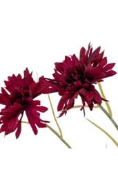 KDMD Burgundy Cornflower Stem - Realistic Artificial Flower for Decor - thumbnail 3
