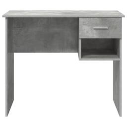 Berkfield Home Desk with Storage Concrete Grey 90x49.5x75 cm Engineered wood - thumbnail 6