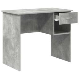 Berkfield Home Desk with Storage Concrete Grey 90x49.5x75 cm Engineered wood - thumbnail 5