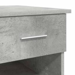 Berkfield Home Desk with Storage Concrete Grey 90x49.5x75 cm Engineered wood - thumbnail 9