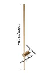 360° Adjustable Linear LED Wall Light Corded White Lighting in Gold - thumbnail 2