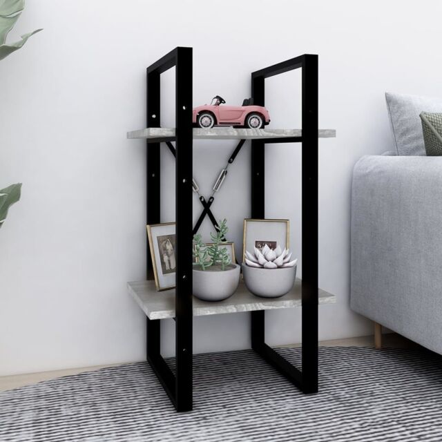 Berkfield Home 2-Tier Book Cabinet Grey Sonoma 40x30x70 cm Engineered Wood - Size: 40 x 30 x 70 cm - image 1