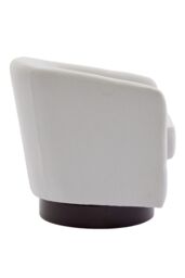 Living and Home Linen Swivel Accent Chair Armchair in Beige - thumbnail 5
