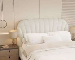 Modish Furnishing Aurora White Boucle Ottoman Storage Bed - Size: King - thumbnail 4
