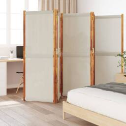 Berkfield Home 5-Panel Room Divider Light Grey 350x180 cm - thumbnail 1