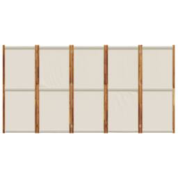 Berkfield Home 5-Panel Room Divider Light Grey 350x180 cm - thumbnail 4