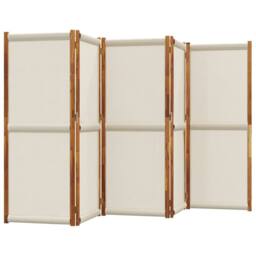 Berkfield Home 5-Panel Room Divider Light Grey 350x180 cm - thumbnail 3