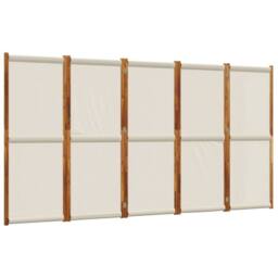 Berkfield Home 5-Panel Room Divider Light Grey 350x180 cm - thumbnail 2