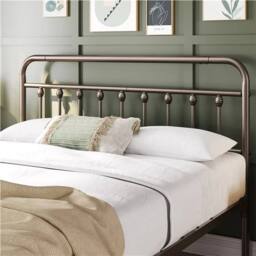 KORVIXA 5ft King Vintage Iron Platform Bed in Bronze - thumbnail 4