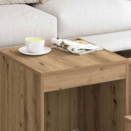 Berkfield Home Nesting Tables 3 pcs Artisan Oak Engineered Wood in Brown