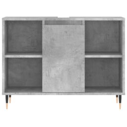 Berkfield Home Bathroom Cabinet Concrete Grey 80x33x60 cm Engineered Wood - Size: 80 x 33 x 60 cm - thumbnail 6