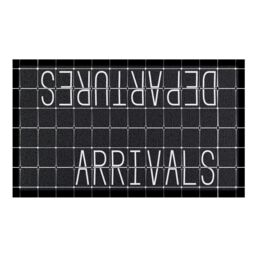Artsy Mats Arrivals Departures Indoor & Outdoor Doormat - 70x40cm in Black - Size: 40 cm x 70 cm - thumbnail 2