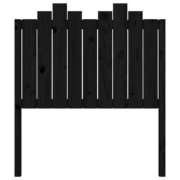 Berkfield Home Beautiful Bed Headboard Black 96x4x110 cm Solid Wood Pine - Size: 96 x 4 x 110 cm - thumbnail 4
