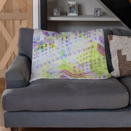 Benjamin Tate Design London Roof Tops Blanket in Natural - Size: 120 cm x 150 cm - thumbnail 2