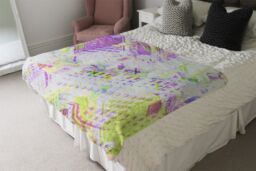 Benjamin Tate Design London Roof Tops Blanket in Natural - Size: 120 cm x 150 cm - thumbnail 3