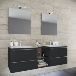 VCM 3 pcs. Washing room washbasin Badinos XXL in Black - thumbnail 2