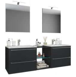 VCM 3 pcs. Washing room washbasin Badinos XXL in Black - thumbnail 3