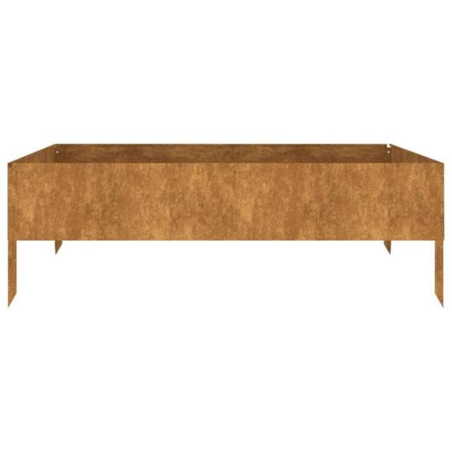 Berkfield Home Garden Raised Bed 100x100x33.5 cm Corten Steel in Brown - image 1