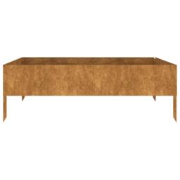 Berkfield Home Garden Raised Bed 100x100x33.5 cm Corten Steel in Brown - thumbnail 1