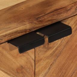 Berkfield Home Bathroom Cabinet 55x35x60 cm Solid Wood Acacia & Iron in Brown - Size: 55 x 35 x 60 cm - thumbnail 6