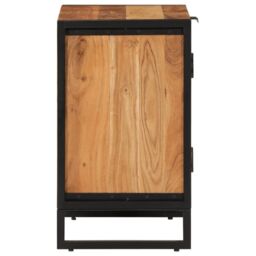 Berkfield Home Bathroom Cabinet 55x35x60 cm Solid Wood Acacia & Iron in Brown - Size: 55 x 35 x 60 cm - thumbnail 4