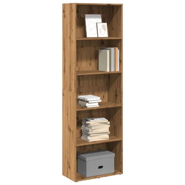 Berkfield Home Bookcase Artisian Oak 60x30x189 cm Engineered Wood in Brown - Size: 60 x 30 x 189 cm - image 1