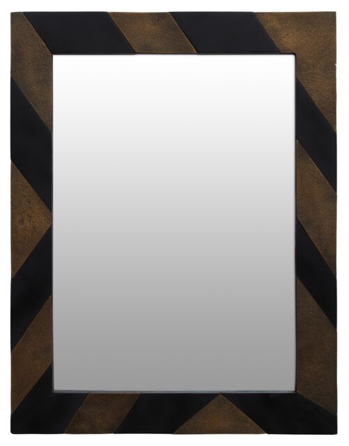 Orsina Aris Metal Wall Mirror in Black - image 1