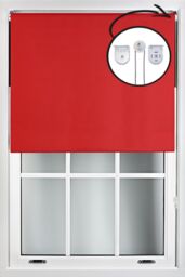 Furnished Red Blackout Roller Blinds with Metal Fittings - Trimmable Window Shade - Size: 65 cm width x 165 cm drop