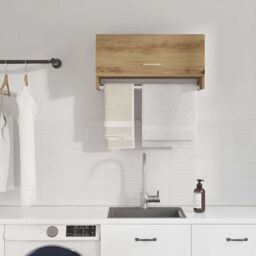 Berkfield Home Wardrobe Artisan Oak 70x32.5x35 cm Engineered Wood in Brown - thumbnail 3