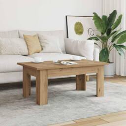 Berkfield Home Coffee Table Artisan Oak 100x60x42 cm Engineered Wood in Brown - Size: 100 x 60 x 42 cm - thumbnail 2
