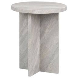 Wyld and Coco Side Table Grey Effect MDF 44cm - Modern Classic Design - thumbnail 2