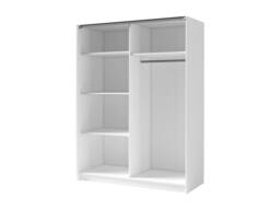 Vente-unique Sliding Door Wardrobe With Mirror - L150 Cm - White & Natural - thumbnail 6