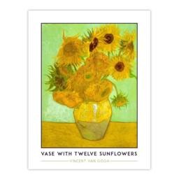 "Artery8 Vincent Van Gogh Vase With Twelve Sunflowers Wall Art Print in Yellow - Size: W12"" x H16""" - thumbnail 1