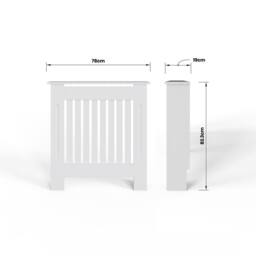 FWStyle Vertical Slat Small White Radiator Cover (H) 82.3 (W) 78cm (D) 19cm - thumbnail 5