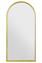 "MirrorOutlet The Arcus Gold Framed Arched Leaner/Wall Mirror 63"" X 31"" (160CM X 80CM) - Size: 1 Pack" - thumbnail 2