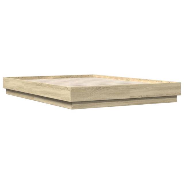 Berkfield Home Durable Bed Frame without Mattress Sonoma Oak 140x200 cm in Light Brown - image 1