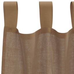 Berkfield Home Voile Curtains with Loops 2 pcs Light Brown 140x175 cm - thumbnail 5