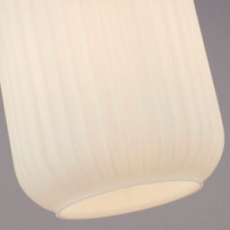 Lighting Collection Frosted Glass Easy Fit Shade White Lamp Shade - thumbnail 4