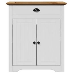 Berkfield Home Bathroom Sink Cabinet BODO White & Brown 70x35x80 cm - Size: 70 x 35 x 80 cm - thumbnail 4
