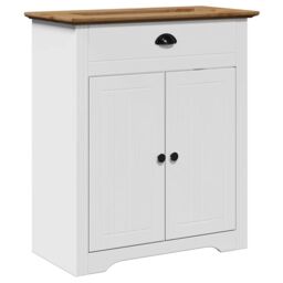 Berkfield Home Bathroom Sink Cabinet BODO White & Brown 70x35x80 cm - Size: 70 x 35 x 80 cm - thumbnail 2