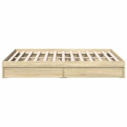 Berkfield Home Bed Frame with Drawers without Mattress Sonoma Oak 160x200 cm in Light Tan - thumbnail 5