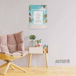 "Artery8 Toes In Sand Sun On Face Beach Found Happy Place Canvas Wall Art Print - Size: W12"" x H16""" - thumbnail 3
