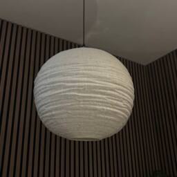 CGC Lighting Sybil Linen Large Round Globe Easy Fit Hand Made Lampshade in Beige - thumbnail 5