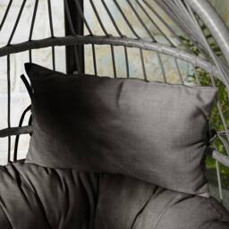 FurnitureboxUK Egg Outdoor Garden Hanging Chair in Grey - thumbnail 4