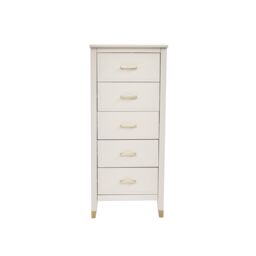 Cabinet Bits Palazzi 5 Drawer Narrow Chest of Drawers in Off-White - thumbnail 4