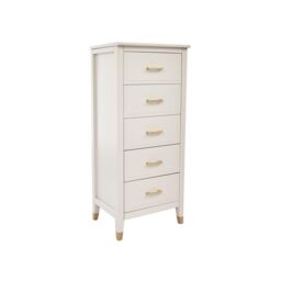 Cabinet Bits Palazzi 5 Drawer Narrow Chest of Drawers in Off-White - thumbnail 5