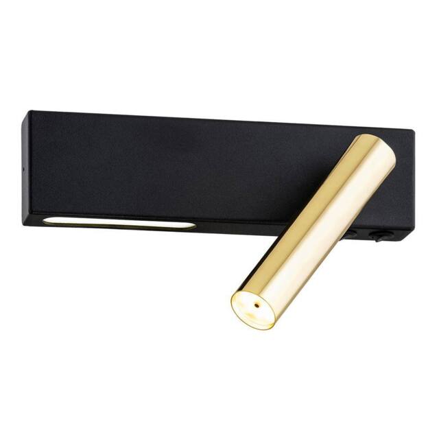 Netlighting Jasper Reading Wall Light Black Structure Brass Steel 3000K - image 1