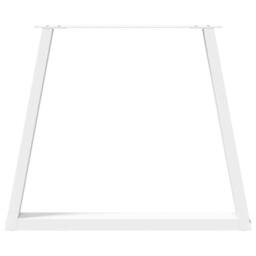 Berkfield Home Dining Table Legs V-Shape 2 pcs White 80x(72-73.3) cm Steel - thumbnail 5